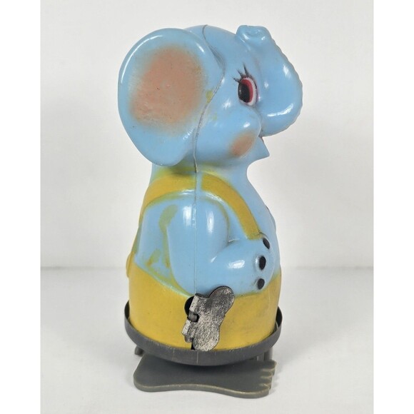 Vintage Cragstan Whimsy Wind Up Tin Toy Ellie Elephant 1580-6 NGS Works - Picture 3 of 10